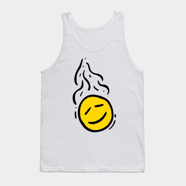 Smiley Face Tank Top by VANDERVISUALS